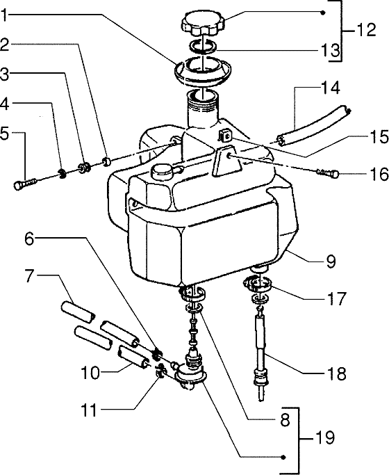 Piaggio Zip SP98 – Brandstoftank