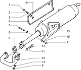 Piaggio Zip SP98 – Geluiddemper