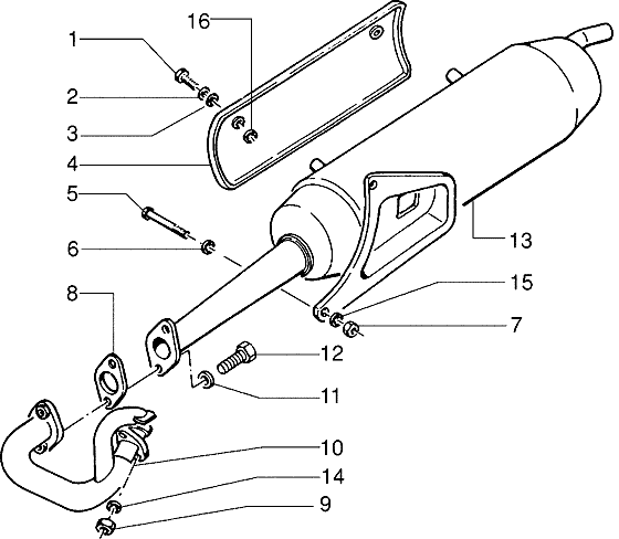 Piaggio Zip SP98 – Geluiddemper