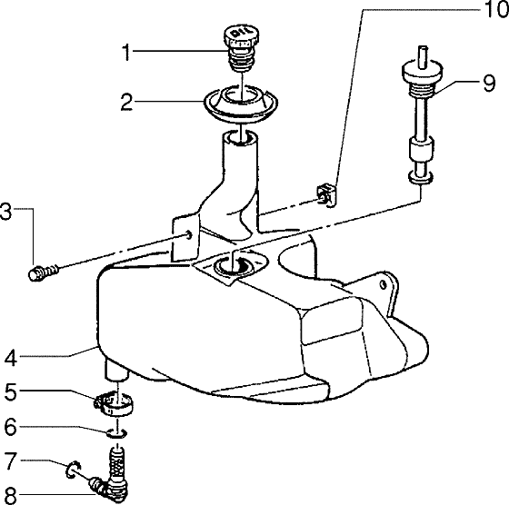 Piaggio Zip SP98 – Olietank