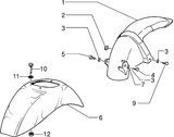Piaggio Zip SP98 – Spatbord Voor Achterspatbord