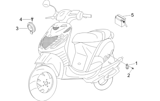 Piaggio Zip SP H2O 50cc 2 Takt 2001-2015 – Accu Toeter Startrelais