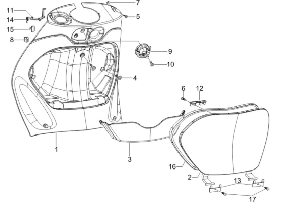 Piaggio Zip SP H2O 50cc 2 Takt 2001-2015 – Beenschild