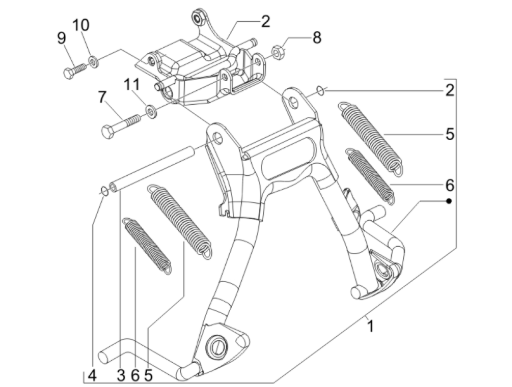 Piaggio Zip SP H2O 50cc 2 Takt 2001-2015 – Middenstandaard