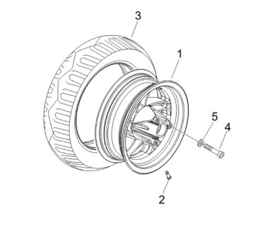 Piaggio Zip SP H2O 50cc 2 Takt 2001-2015 – Voorwiel