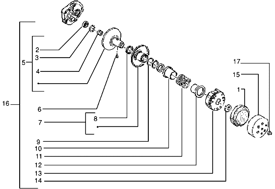 Piaggio Zip Type 1 2 – Aandrijfriemschijven