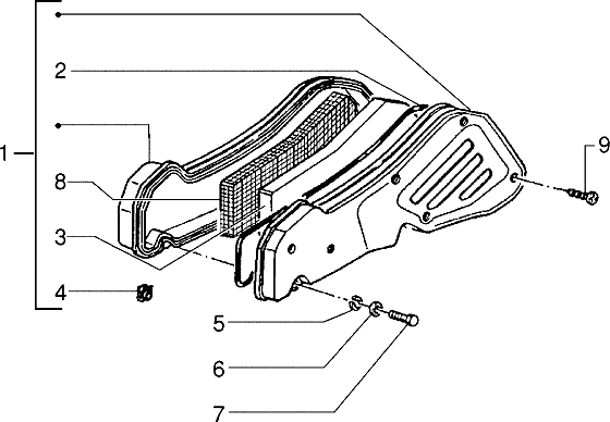 Piaggio Zip Type 1 2 – Luchtfilter
