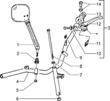 Piaggio Zip Type 1 2 – Stuur Onderdelen