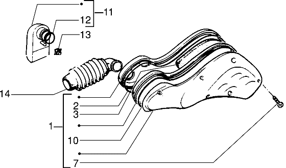 Piaggio Zip Type 3 – Luchtfilter