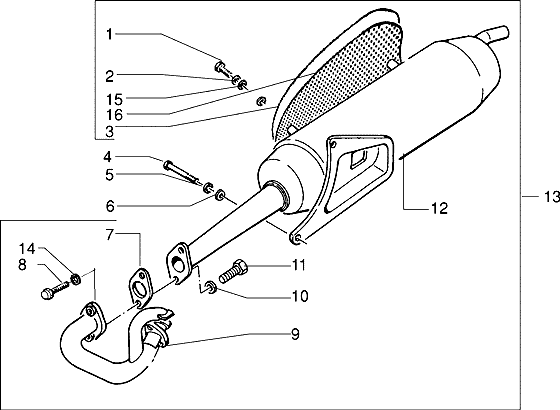 Piaggio Zip Type 3 – Uitlaat Met Katalysator