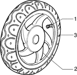 Piaggio Zip Type 3 – Voorwiel