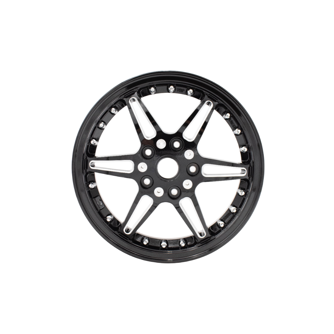 Velgenset double disque briller noir vespa sprint / gts - sports