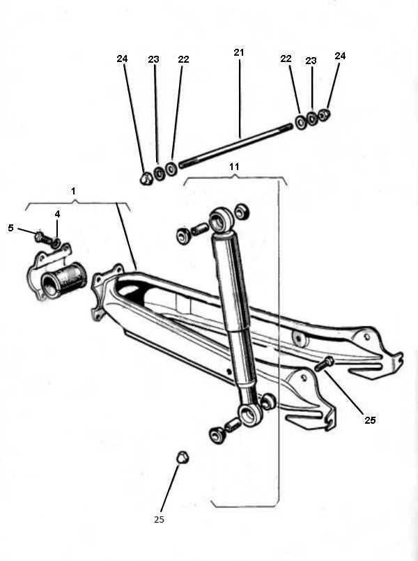 Puch Maxi – Achterbrug Schokbreker