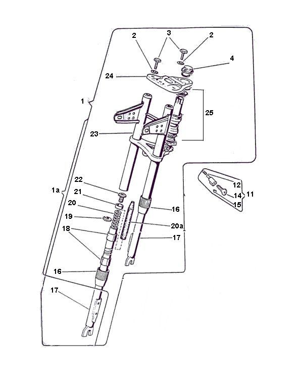 Puch Maxi – Voorvork