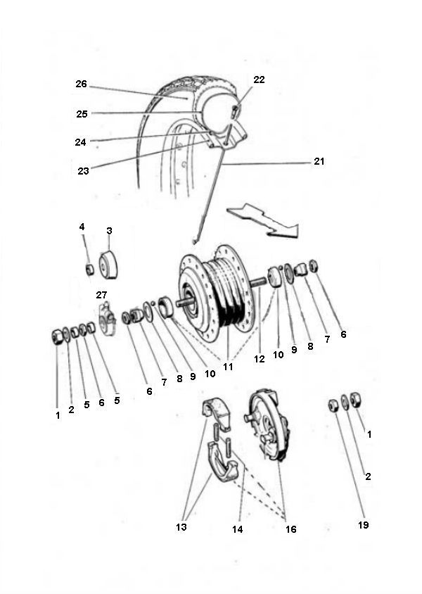 Puch Maxi – Voorwiel