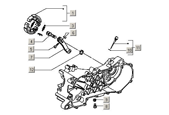 Gilera Stalker 50 2T E1 1998-2005 - Remschoen & Achterrem Toebehoren