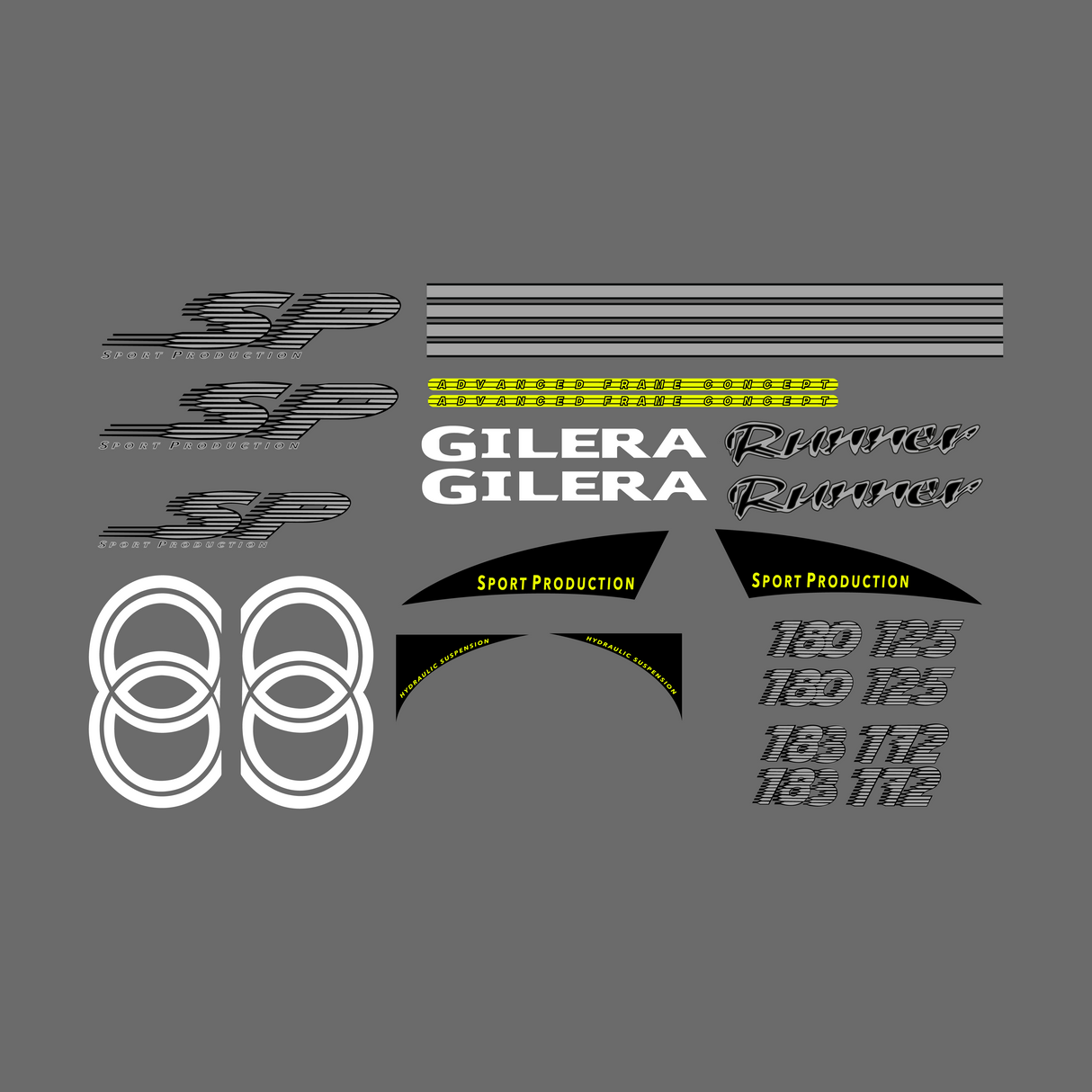 Aufkleber-Set Gilera Runner 125-180cc 2 Takt SP