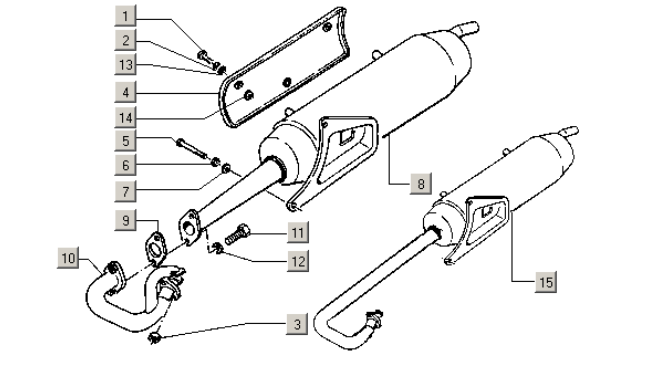Piaggio Zip Type 3 – Geluiddemper