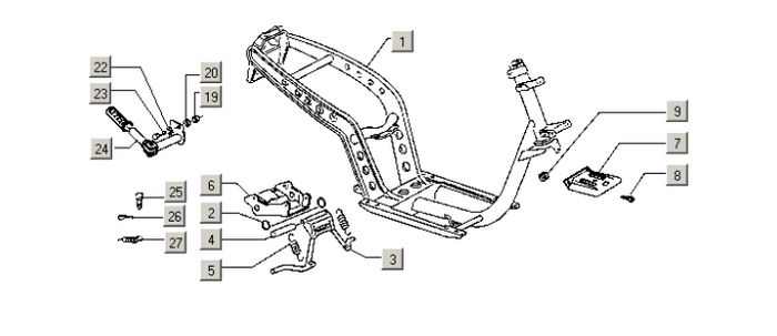 Piaggio Zip Type 3 – Frame Frame