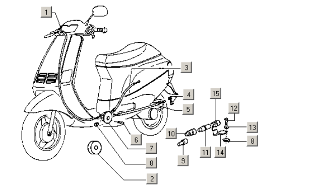 Piaggio Zip Type 3 – Bowdenkabels2