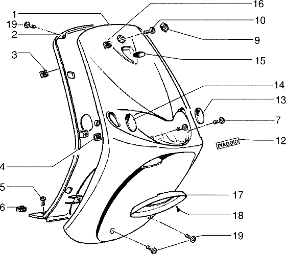 Zip Fastrider RST 1996-1999 - Voorkap