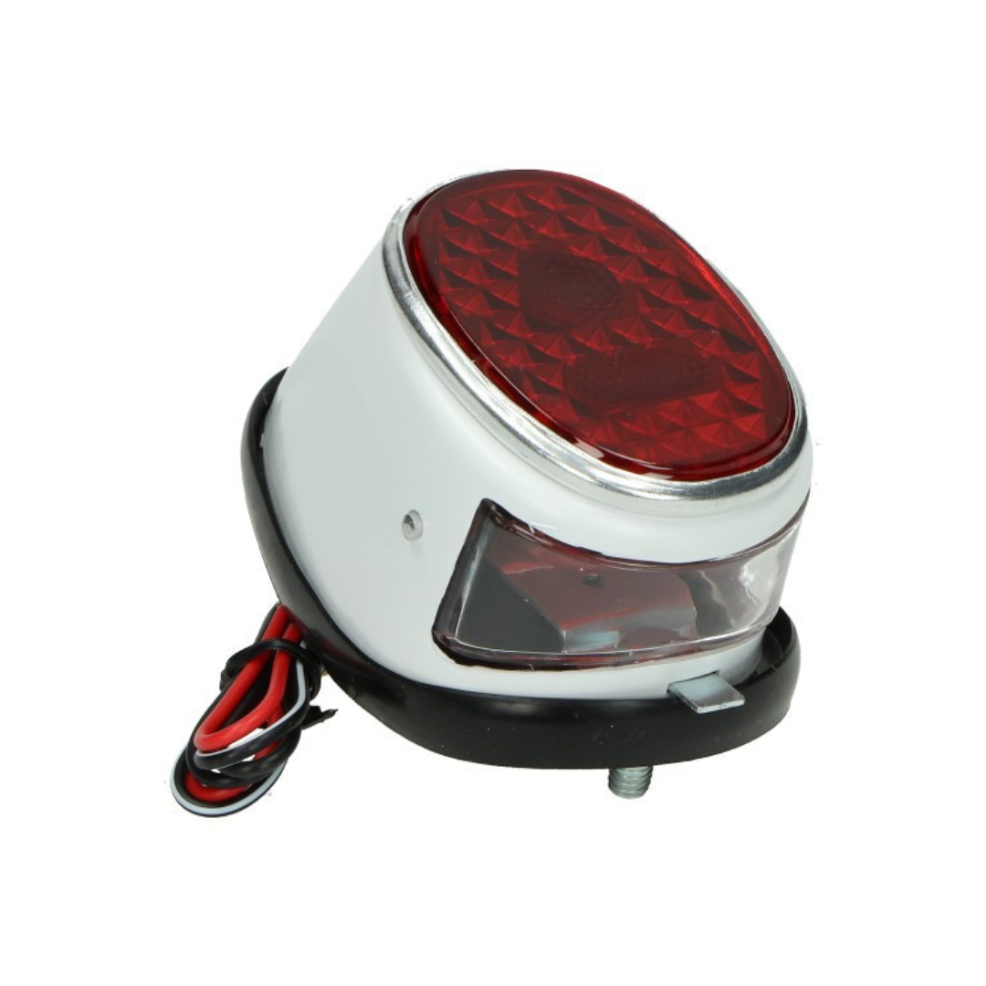 Taillight OT complete +Rubber White fits Maxi, MS50, MV50, Puch