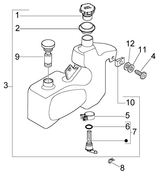 Vespa LX 50 2T – Olietank