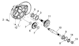Vespa LX 50 4T – Achterwielas