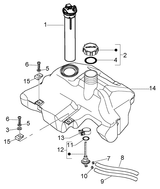 Vespa LX 50 4T – Brandstoftank