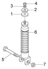 Vespa LX 50 4T – Schokbreker Achter
