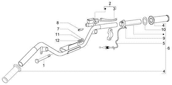 Vespa LX 50 4T – Stuur Delen