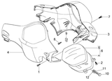 Vespa LX 50 4T – Stuurdeksel Snelheidsmeter