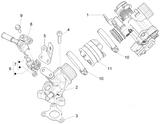 Vespa Sprint 50 25 kmh E5 2020 – Gasklephuis Injector Inlaatspruitstuk