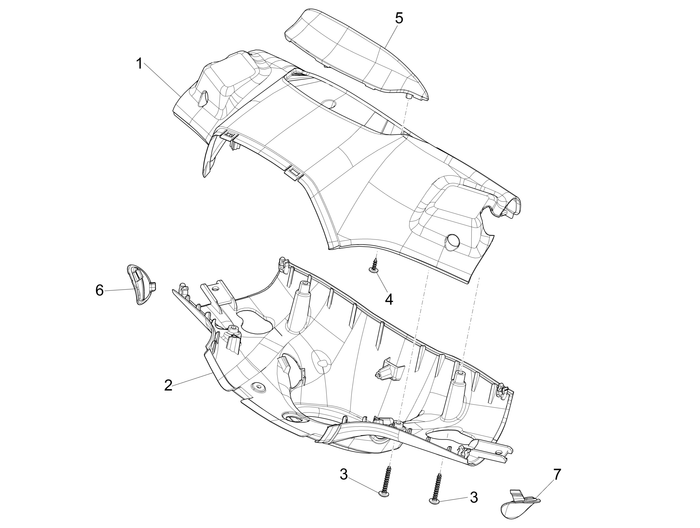 Vespa Sprint 50 25 kmh E5 2020 – Stuurkappen