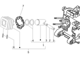 Vespa Sprint 50 2T NOABS E2 2014-2017 – Cilinder Zuiger Zuigerpen Delen
