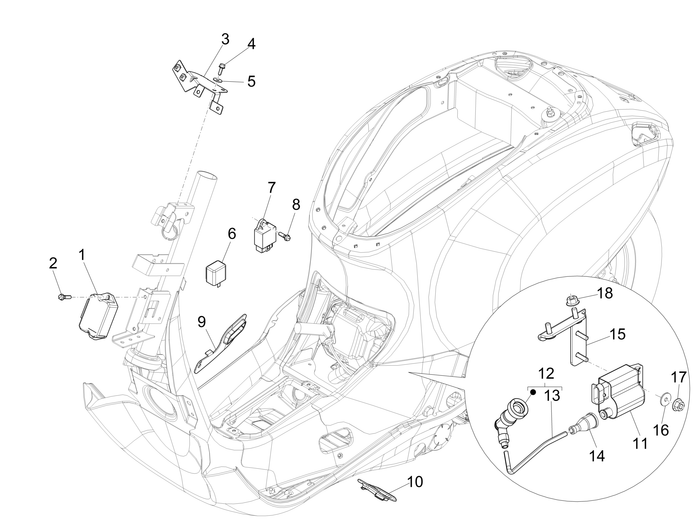 Vespa Sprint 50 2T NOABS E2 2014-2017 – Spanningsregelaar Cdi Bobine