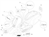 Vespa Sprint 50 4T 2V 25 kmh NOABS E2 2014-2017 – Stickers Emblemen