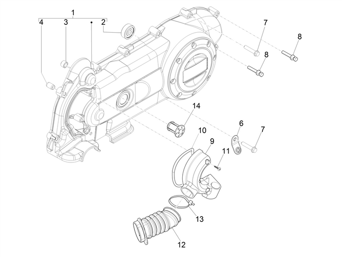Vespa Sprint 50 4T 3V 25 kmh E4 2017-2020 – Krukasdeksel Koelkap