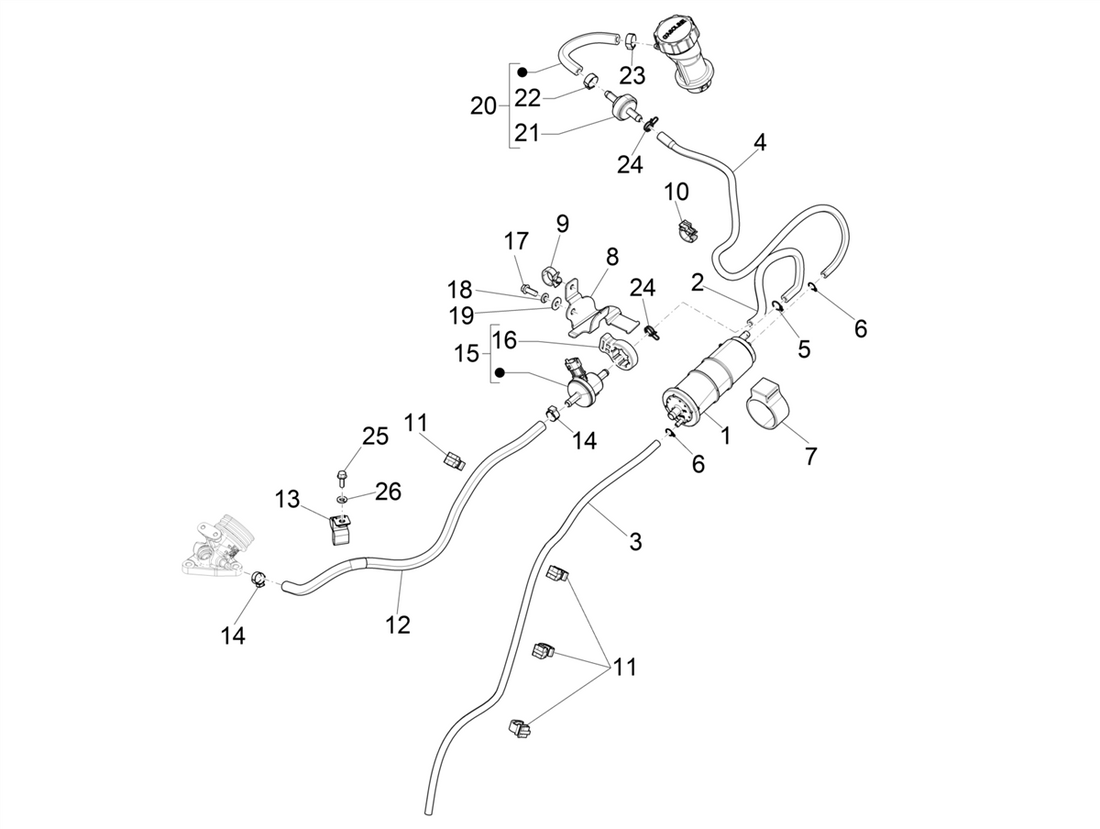 Vespa Sprint 50 4T 3V E5 2020 – Antiverdampingssysteem