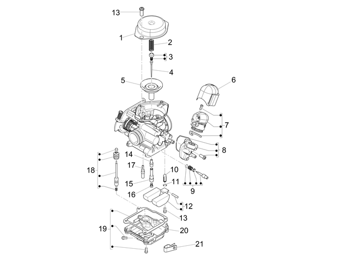 Vespa Sprint 50 4T 4V NOABS E2 2014-2017 – Carburateuronderdelen