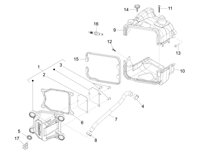 Vespa Sprint 50 4T 4V NOABS E2 2014-2017 – Cilinderkopdeksel
