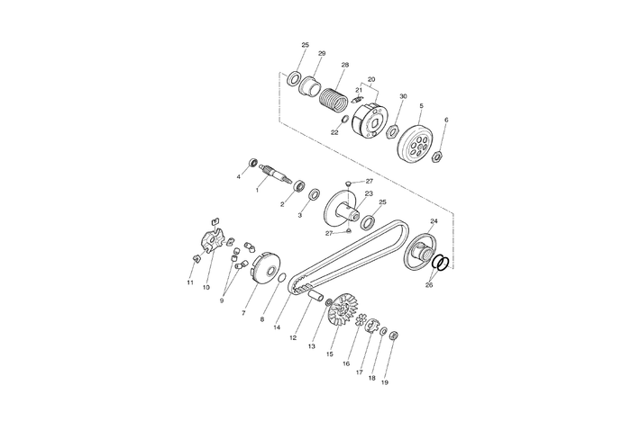 Yamaha Aerox 100 2T – Koppeling