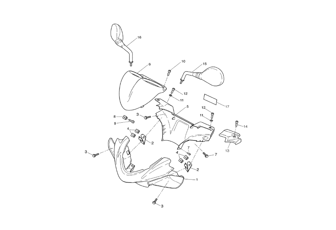 Yamaha Aerox 100 2T – Stuurkap