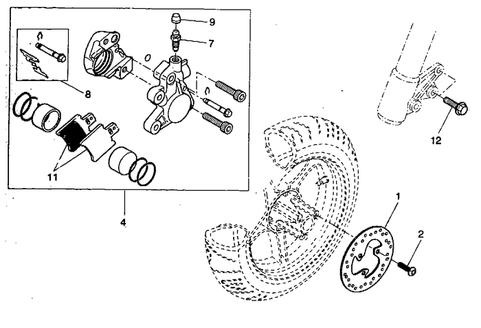 Yamaha Aerox 50 R – Remklauw Voor