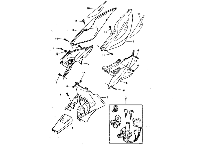 Yamaha Aerox 50 R – Zijscherm