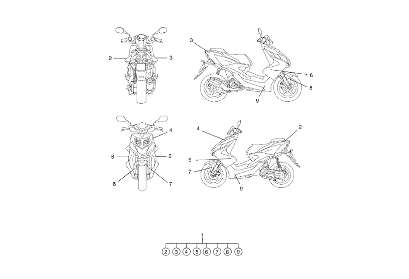 Yamaha Aerox 50 R Facelift – Stickers – Fresh Parts