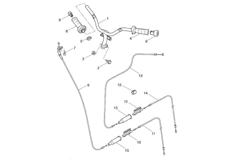 Yamaha Aerox 50 SP – Stuur Gaskabel