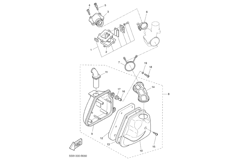 Yamaha Aerox 50 SP – Toevoer Luchtfilter