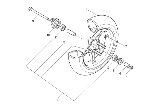 Yamaha Aerox 50 SP – Voorwiel