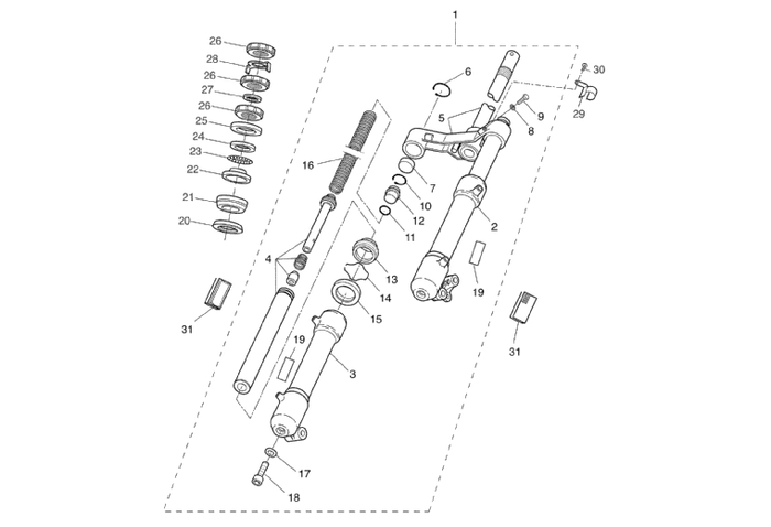 Yamaha Aerox 50 SP – Vork
